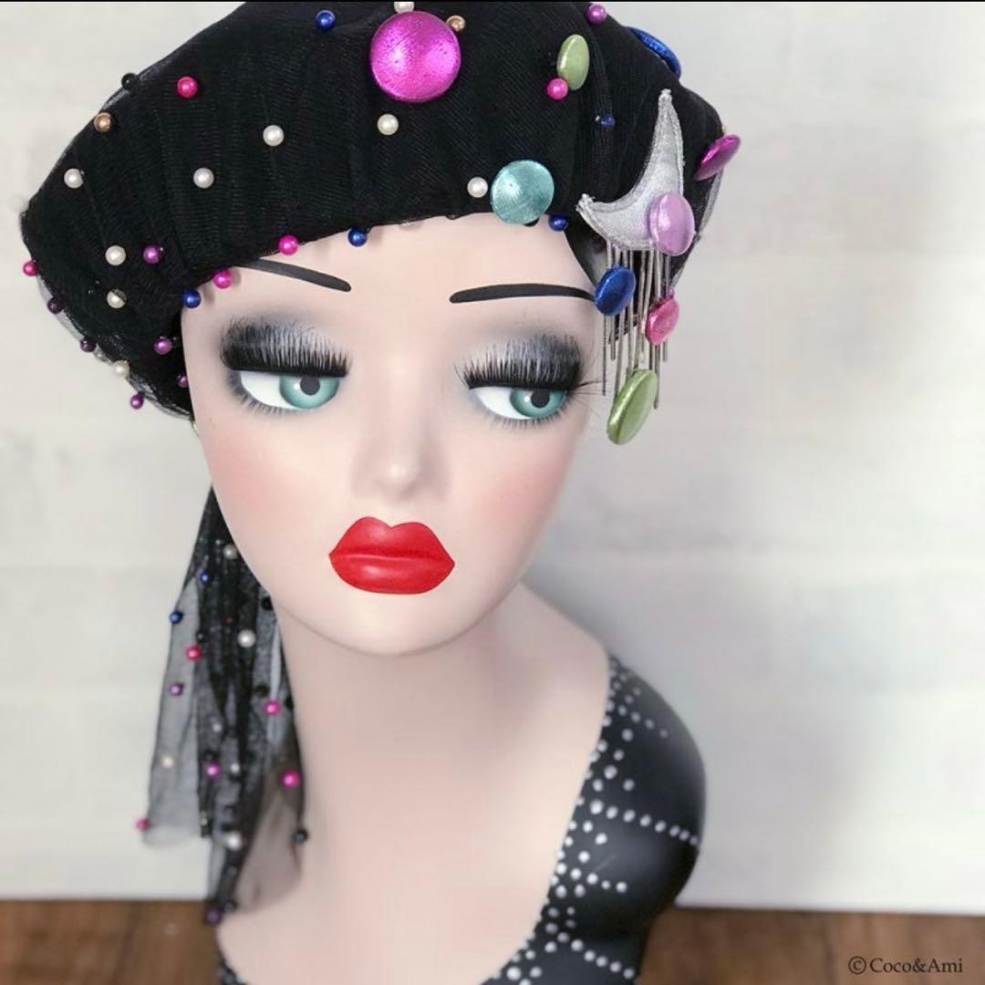 超美品！coco&ami ベレー帽　星座〜MOON☆