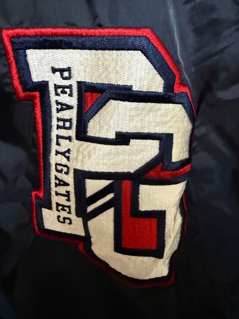 美品 パーリーゲイツ スニード プルオーバージャケット 袖ニット ネイビー 6