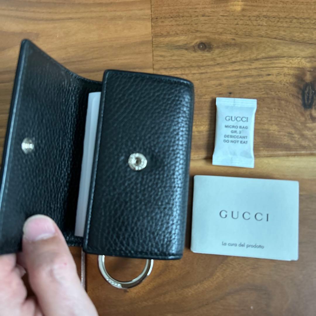 ポン様用　GUCCI ブラック レザー キーケース