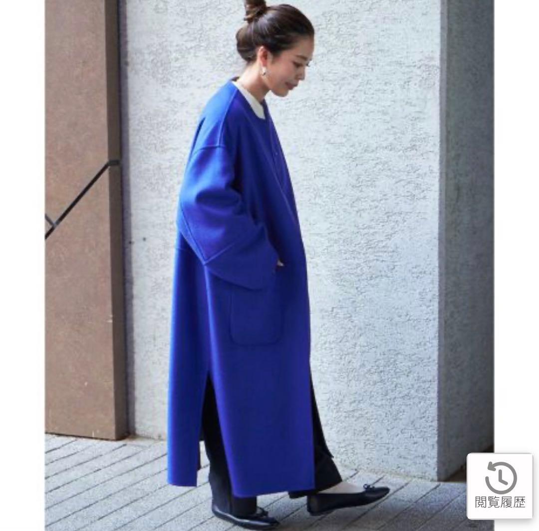 Simplicite S120ブレンドリバーシブルコート 毛混 グレー 未使用