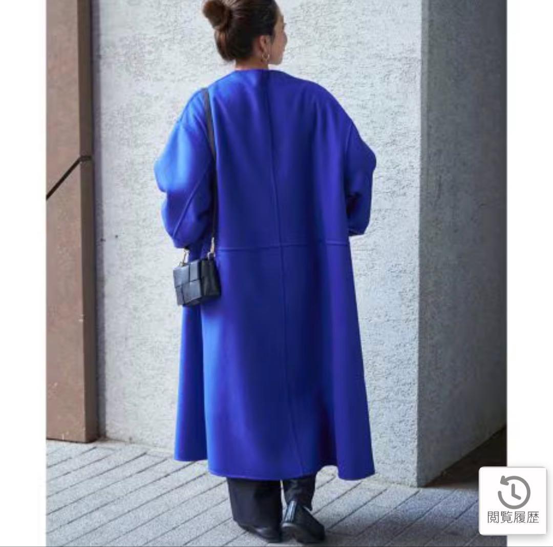 Simplicite S120ブレンドリバーシブルコート 毛混 グレー 未使用