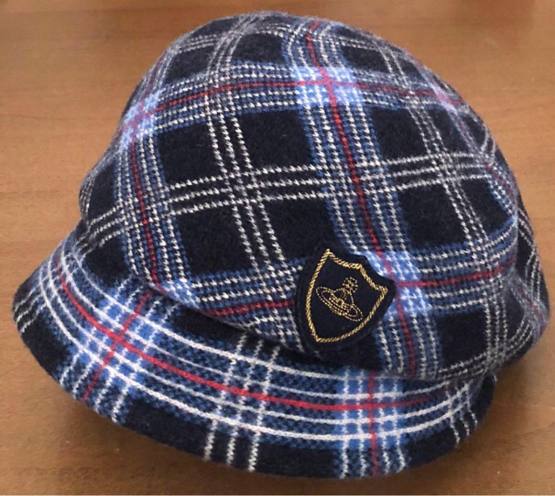 Vivienne Westwood チェック 帽子 オーブ 日本製 クロッシェ