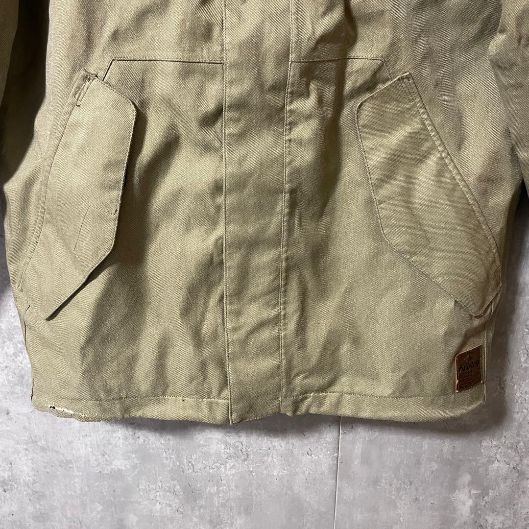 Burtonバートンスキーウェアスノーボードジャケットパーカーベージュ黒ブラック