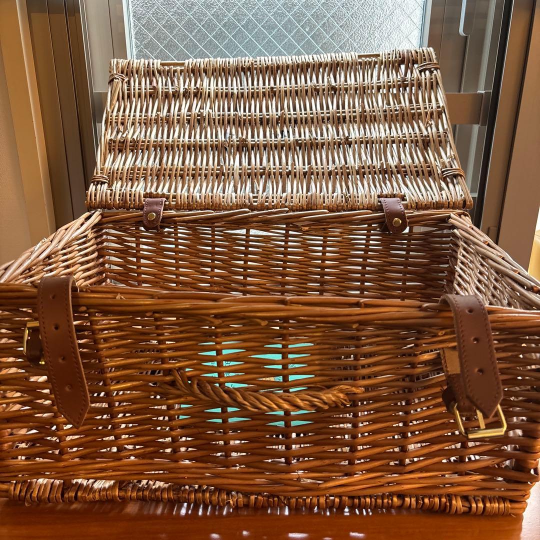 42cm 中型　ウイッカー・バスケット　新品　フォートナム&メイソン　バスケット