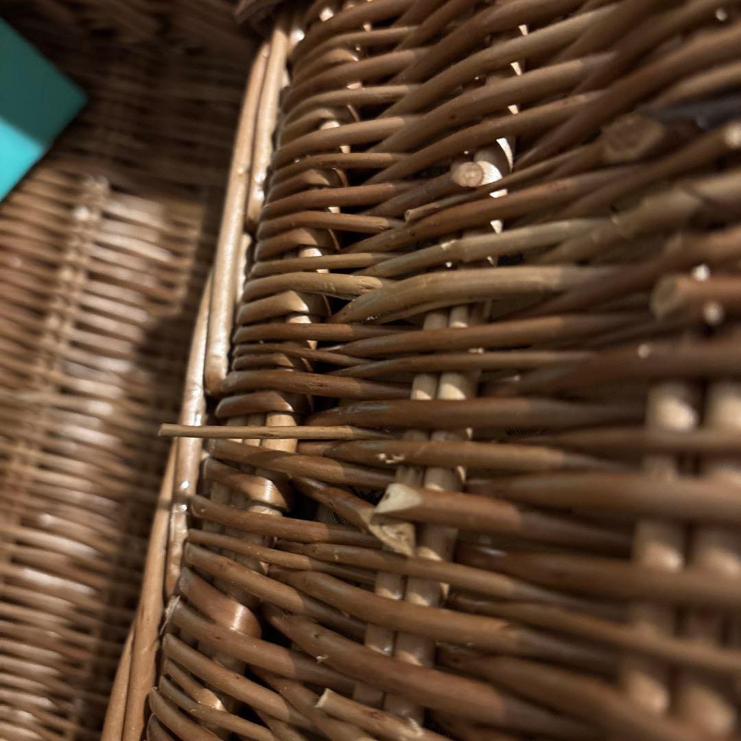 42cm 中型　ウイッカー・バスケット　新品　フォートナム&メイソン　バスケット