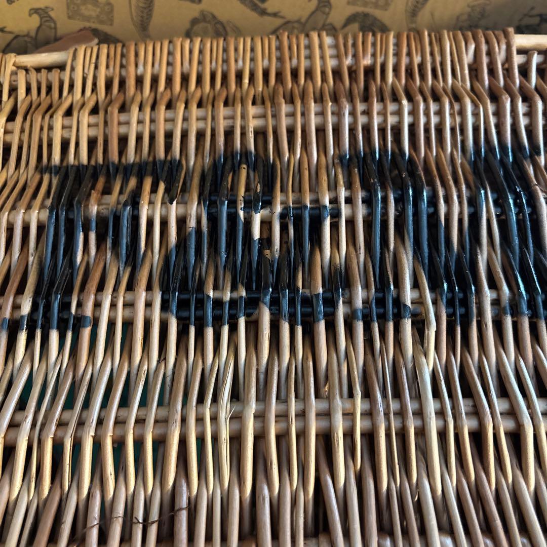 42cm 中型　ウイッカー・バスケット　新品　フォートナム&メイソン　バスケット