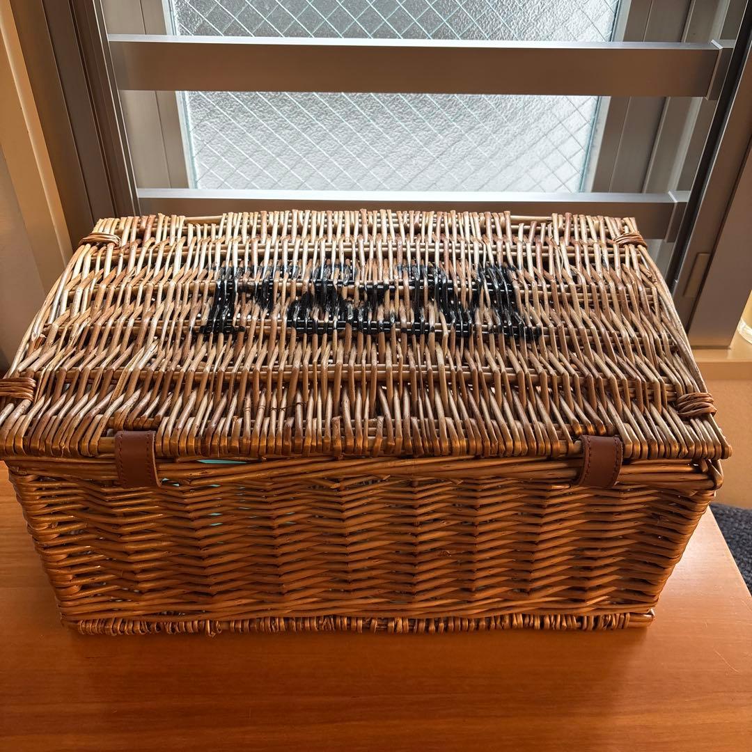 42cm 中型　ウイッカー・バスケット　新品　フォートナム&メイソン　バスケット