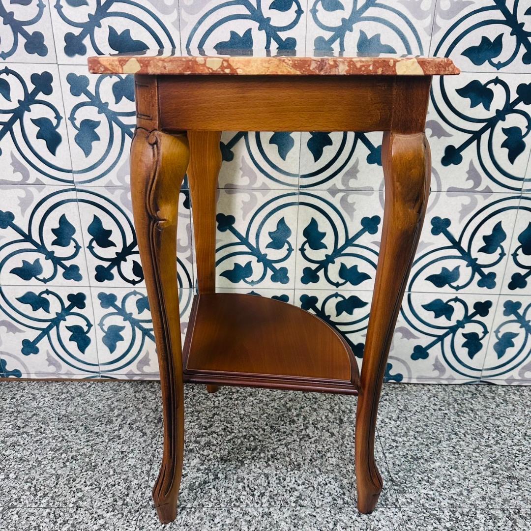 コンソールテーブル　コーナーテーブル　大理石調　猫脚　花台　ヴィンテージ