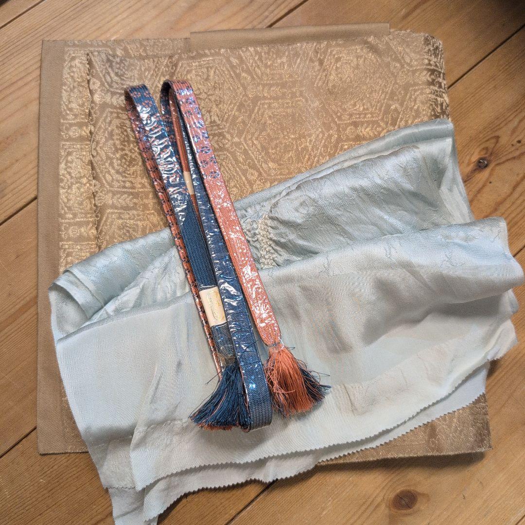 【専用】正絹小紋　袷【幾何学柄】着物/帯/帯揚/帯締/雪駄/襦袢/男性着物