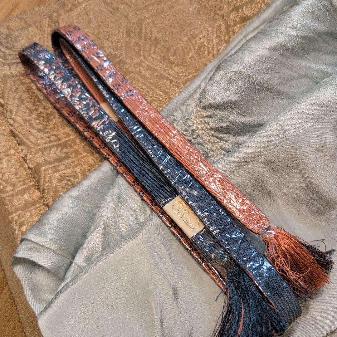 【専用】正絹小紋　袷【幾何学柄】着物/帯/帯揚/帯締/雪駄/襦袢/男性着物