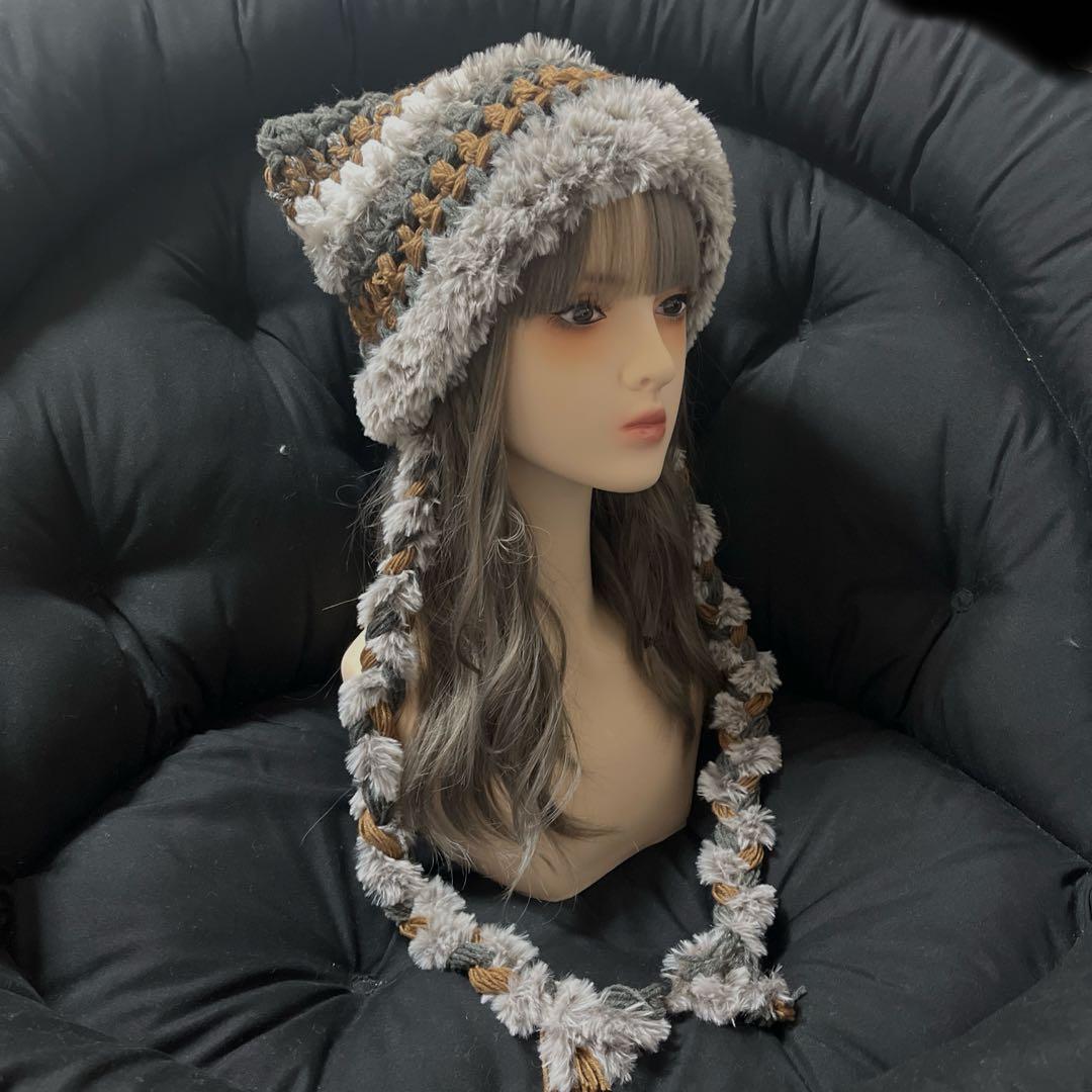 プーさんページ　猫耳ニット帽オーダー