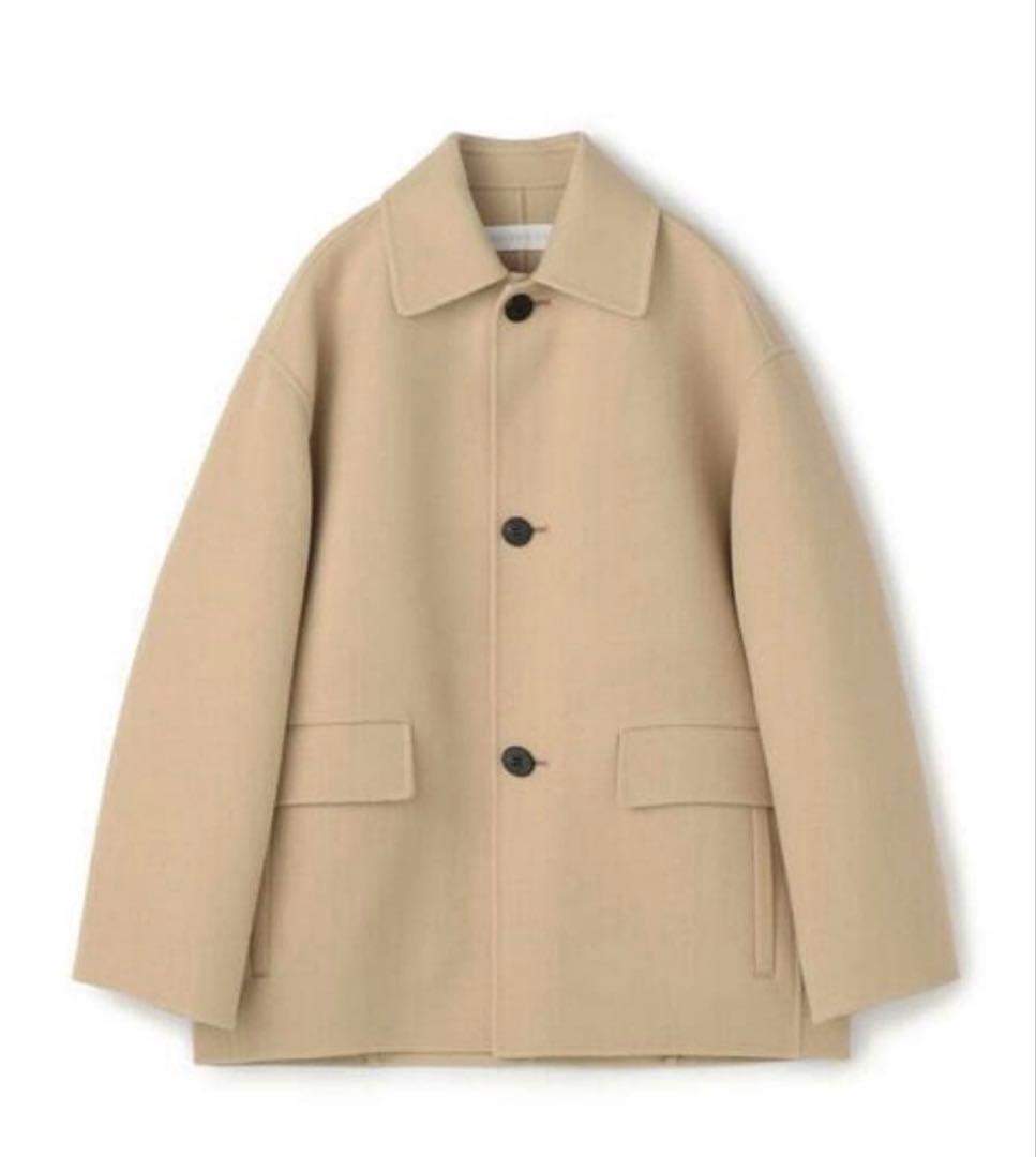 GALERIE VIE ウールカシミヤメルトン　バルカラーショートコート