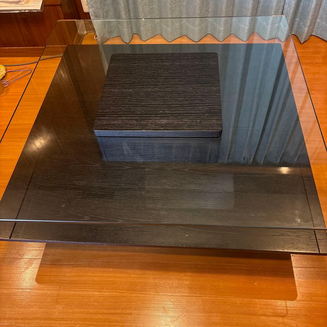 ガラスセンターテーブル木目調 引き取り希望