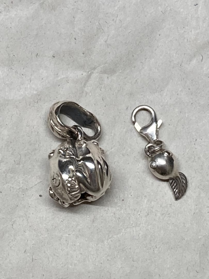 刻印 かすう工房 蛙玉 蛙 おたまじゃくし ペンダント トップ チャーム