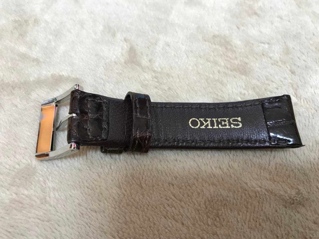 【美品】グランドセイコー 純正ベルト 純正尾錠 茶 クロコダイル