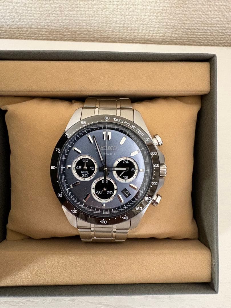 SEIKO クロノグラフ SBTR027 ブルーグレーメタリック