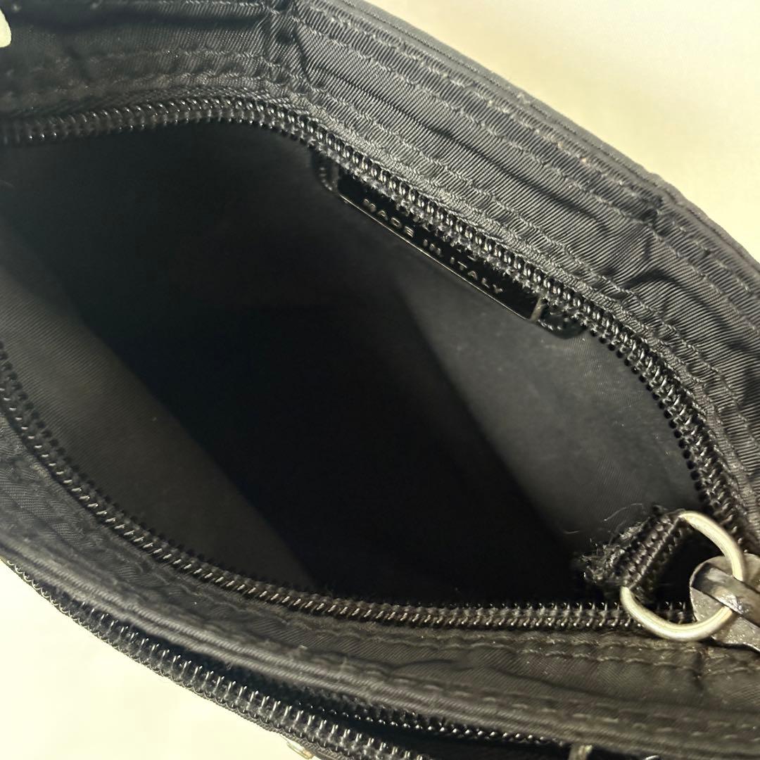 PRADA ナイロン ショルダーバッグ ブラック 三角ロゴ 正規品20x20