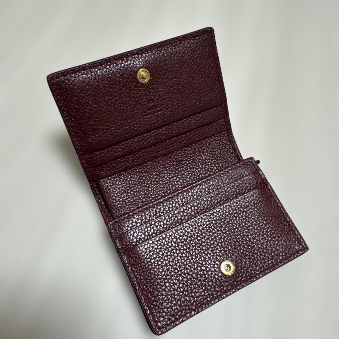 GUCCI ダブルGバイカラースモールウォレット ブラック