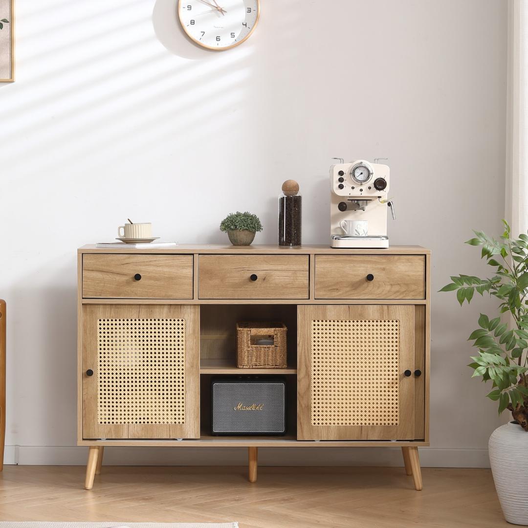 【お得SALE】北欧 木目調キャビネット サイドボード　リビング　NATURAL