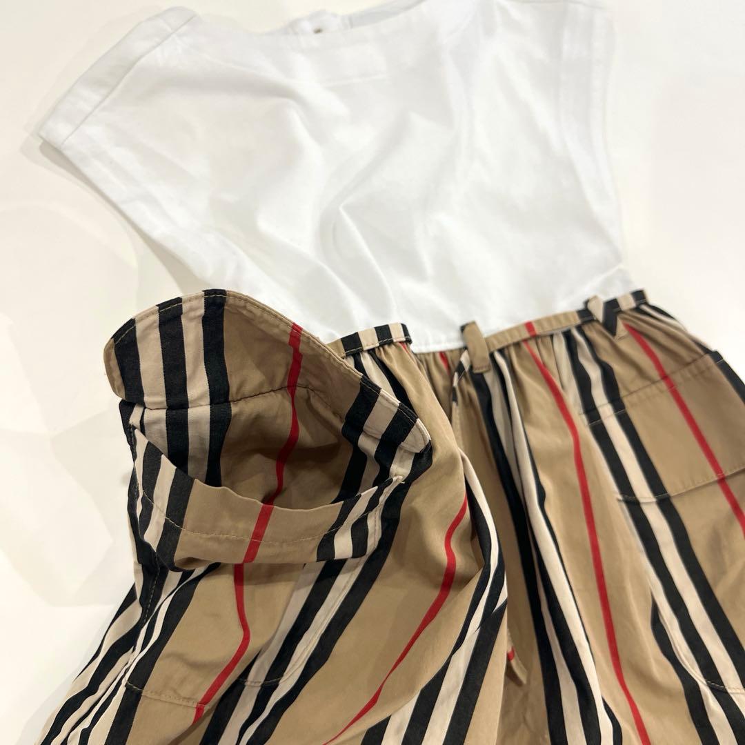 Burberry ストライプワンピース18M（86cm）