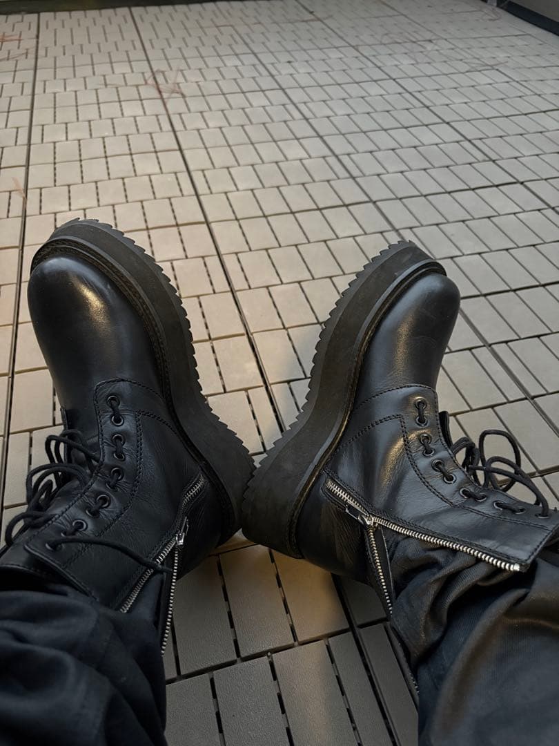 zara ブーツ 厚底　rick owens