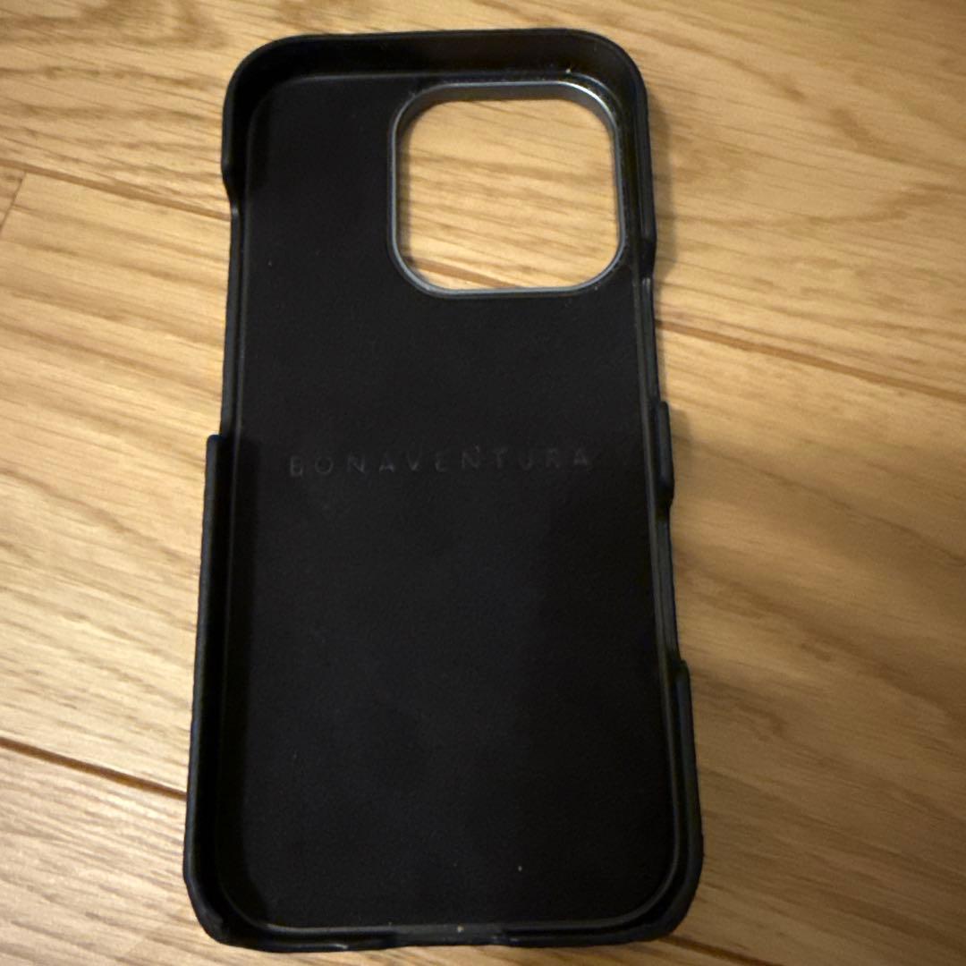 BONAVENTURA ブラックレザーケース　iPhone16PRO