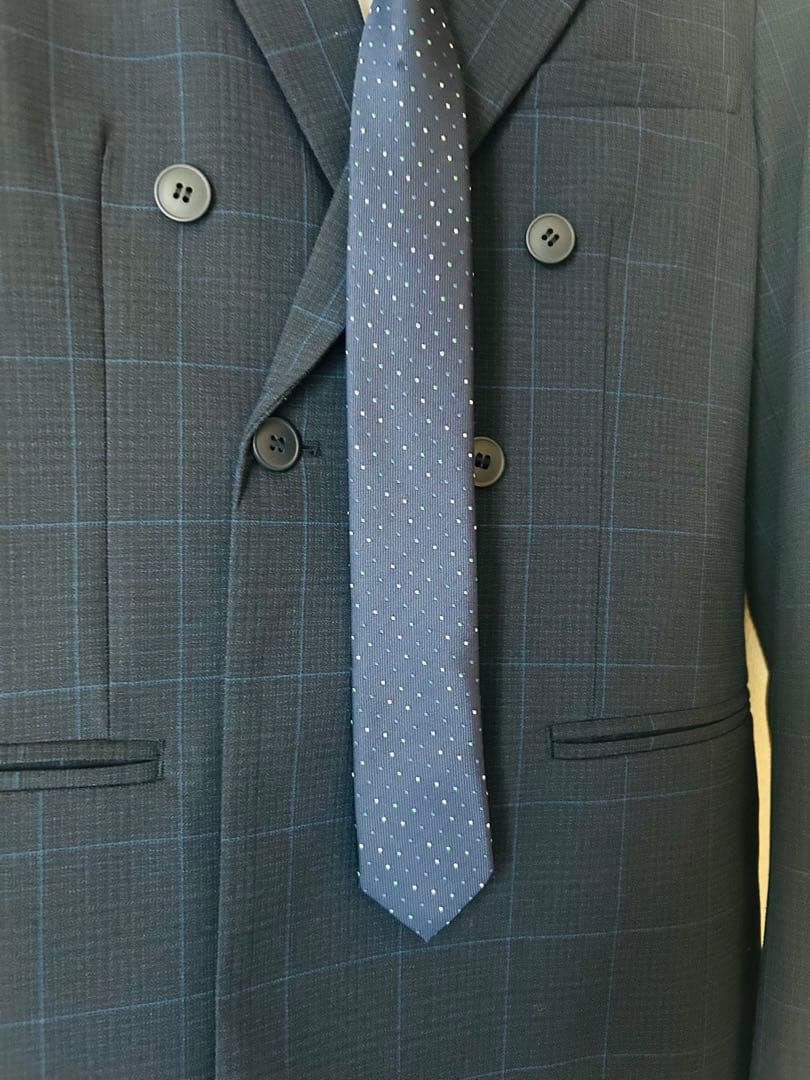 ZARA 164 スーツ　セット　卒業式　セレモニー　160 ネイビー　チェック