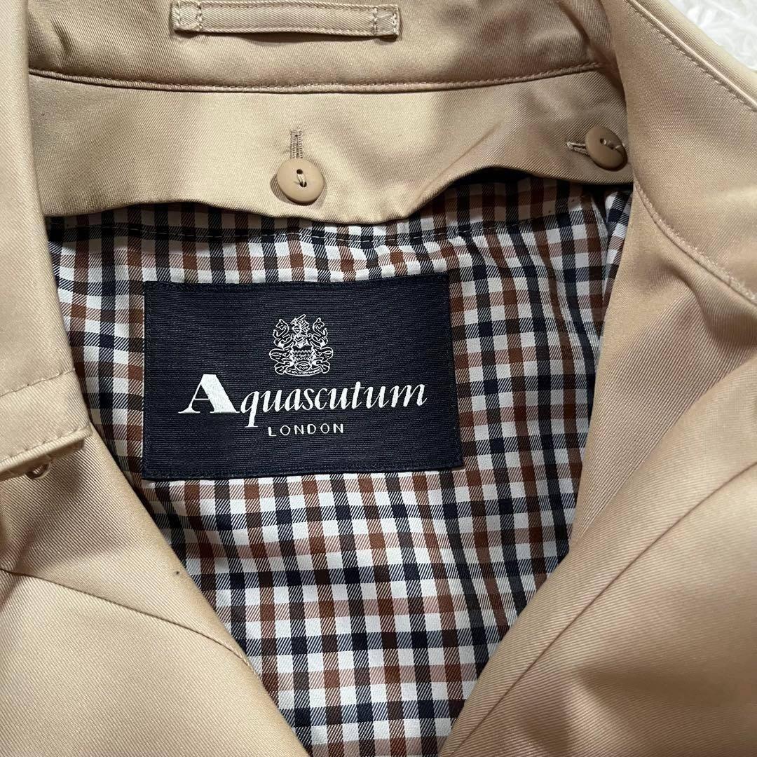 試着のみ✨アクアスキュータム　トレンチコート　ブルー　青　ライナー　ベルト