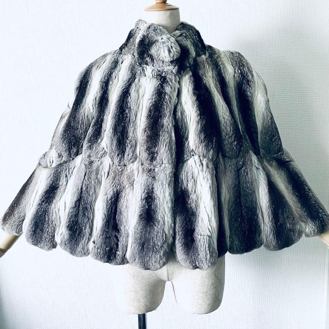 新品同様✨◆THE BANG◆200万 デンマーク王室御用達チンチラケープコート