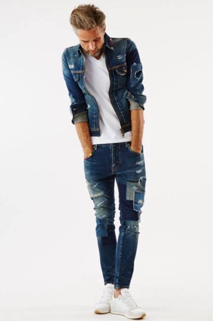 1piu1uguale3 セットアップ レインボーステッチ　Gジャン Gパン