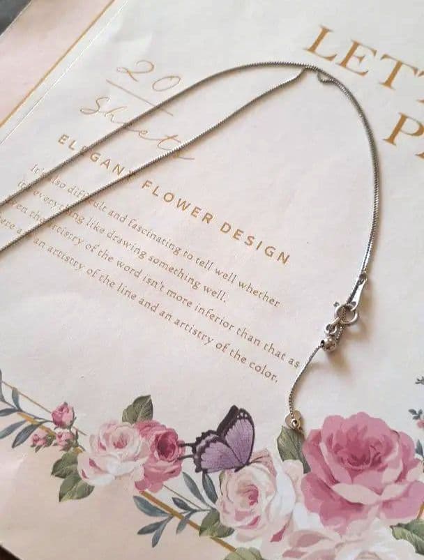 未使用プラチナベネチアンシンプル チェーンネックレス