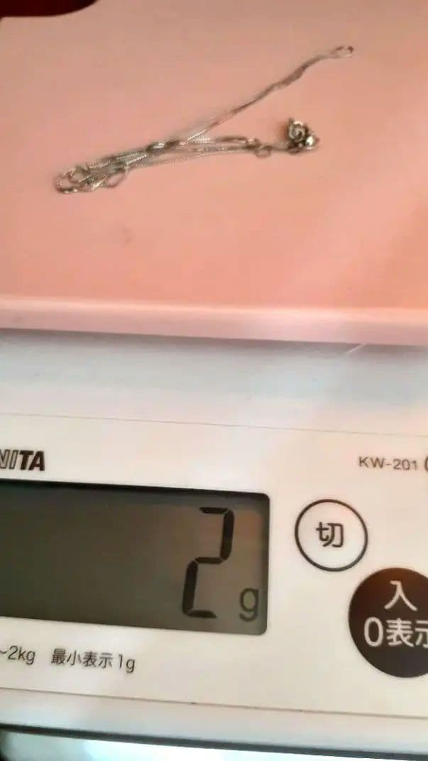 未使用プラチナベネチアンシンプル チェーンネックレス