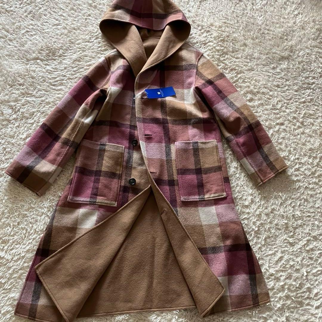 未使用品⭐️ リバーシブル✨クレストブリッジチェックダブルフェイスロングコート36
