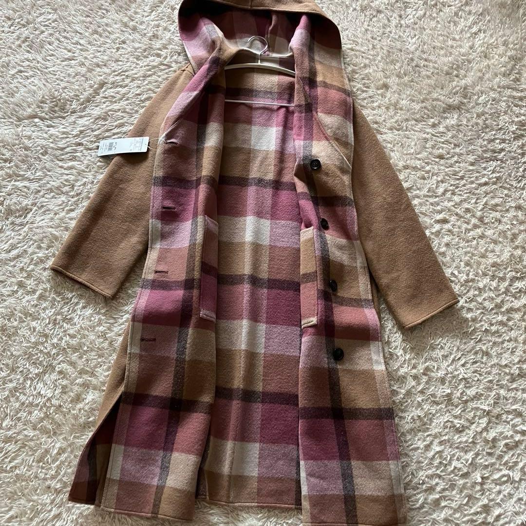 未使用品⭐️ リバーシブル✨クレストブリッジチェックダブルフェイスロングコート36
