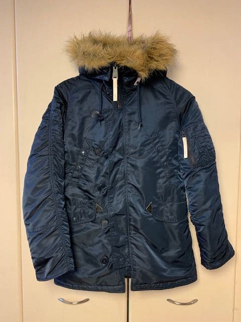 Alpha × チャオパニック N3Bフライトジャケット ネイビー S