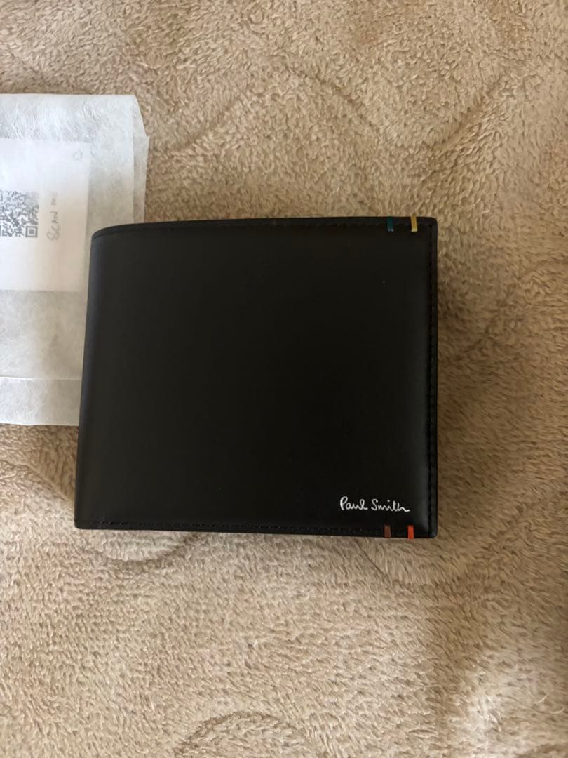 小*介様 Paul Smith ブラック 二つ折り財布 箱付き