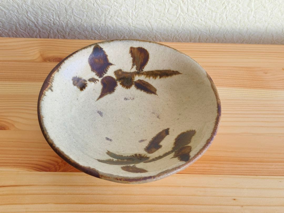 【専用】鈴木照雄 栗駒陣ヶ森窯 鉄絵五寸皿　2枚セット民藝