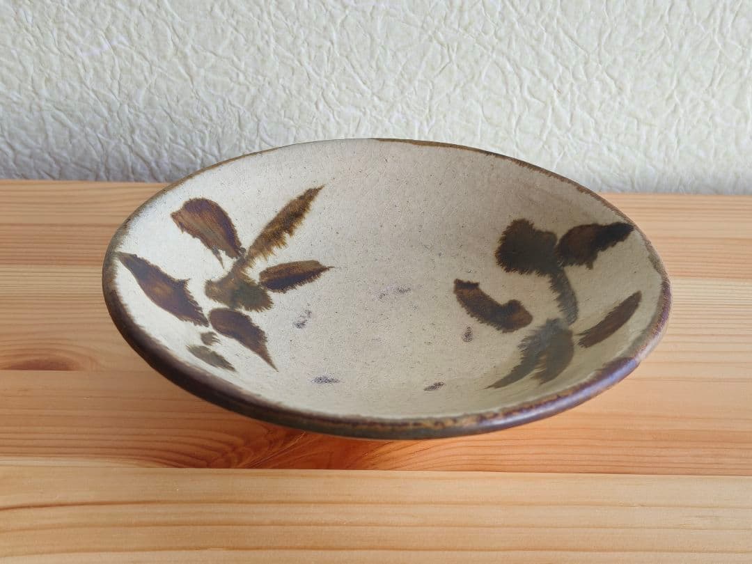 【専用】鈴木照雄 栗駒陣ヶ森窯 鉄絵五寸皿　2枚セット民藝