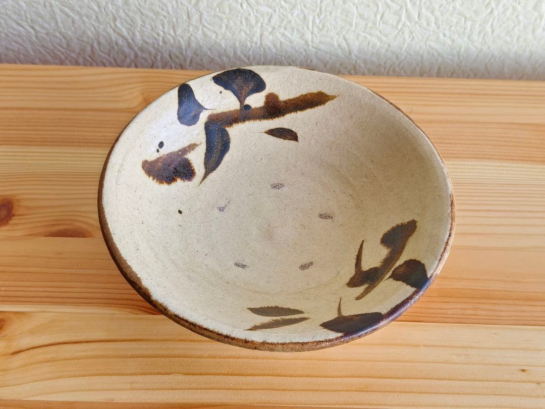 【専用】鈴木照雄 栗駒陣ヶ森窯 鉄絵五寸皿　2枚セット民藝