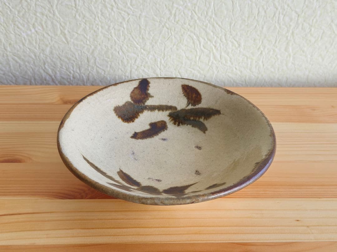 【専用】鈴木照雄 栗駒陣ヶ森窯 鉄絵五寸皿　2枚セット民藝