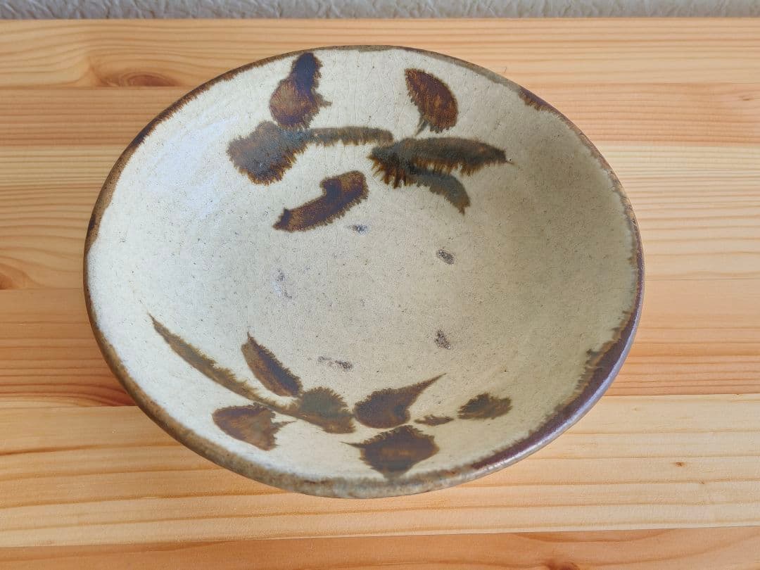 【専用】鈴木照雄 栗駒陣ヶ森窯 鉄絵五寸皿　2枚セット民藝