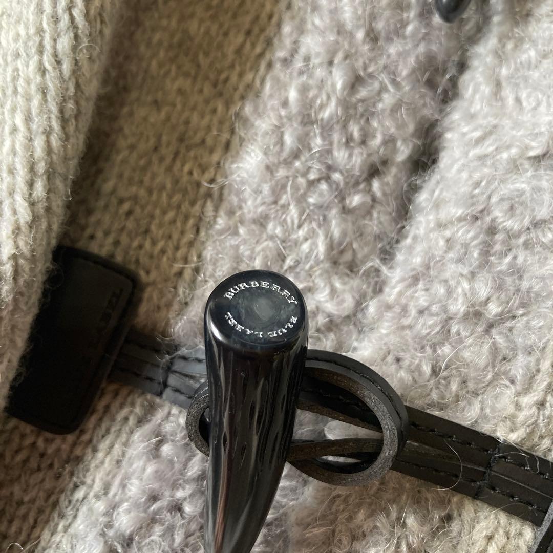 未使用に近い　バーバリーブルーレーベル　モヘヤ　ポンチョ　ケープM グレー