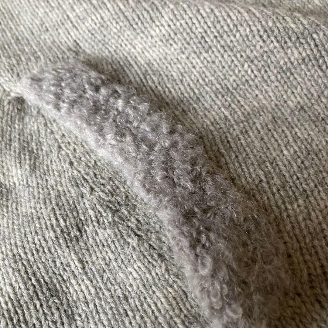 未使用に近い　バーバリーブルーレーベル　モヘヤ　ポンチョ　ケープM グレー