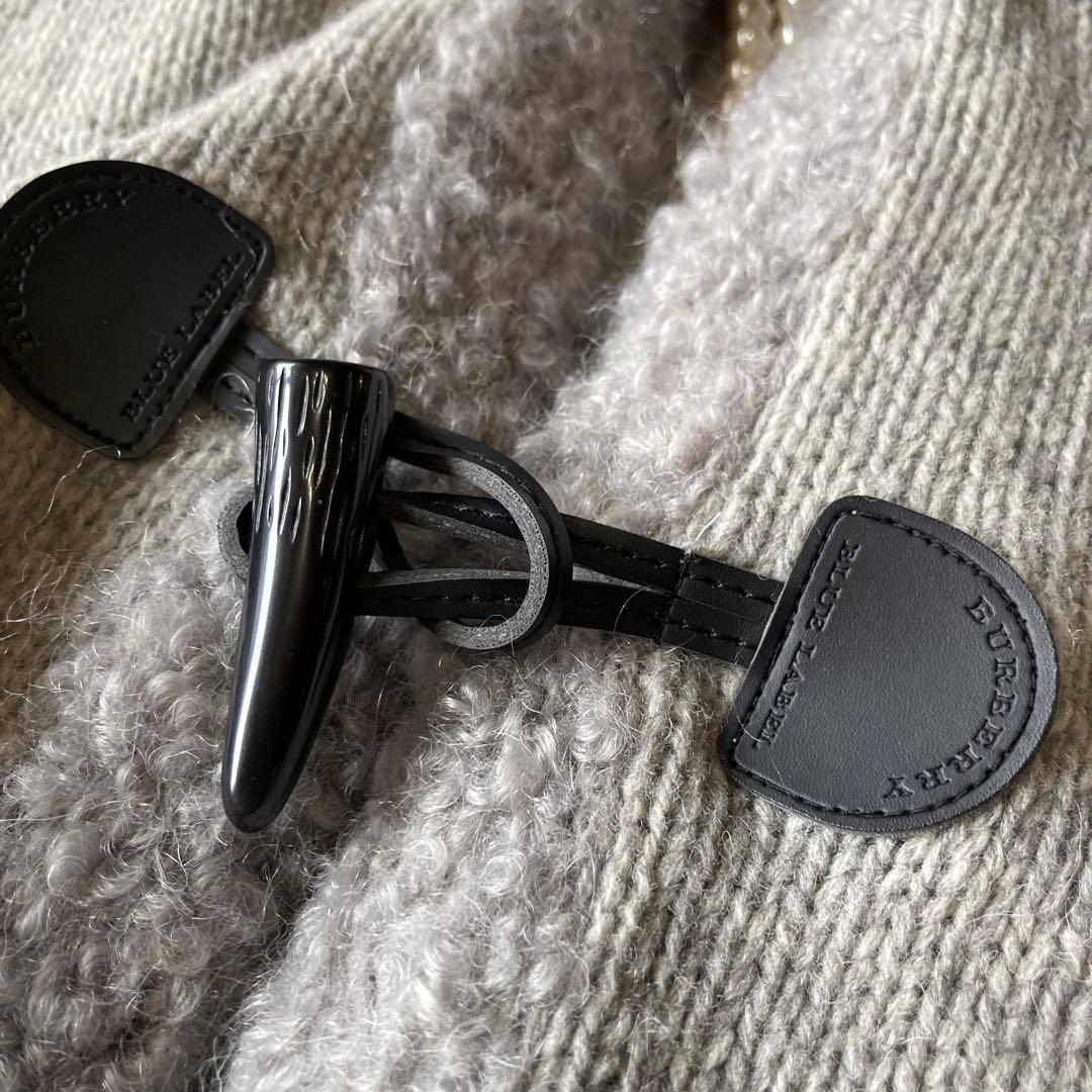 未使用に近い　バーバリーブルーレーベル　モヘヤ　ポンチョ　ケープM グレー