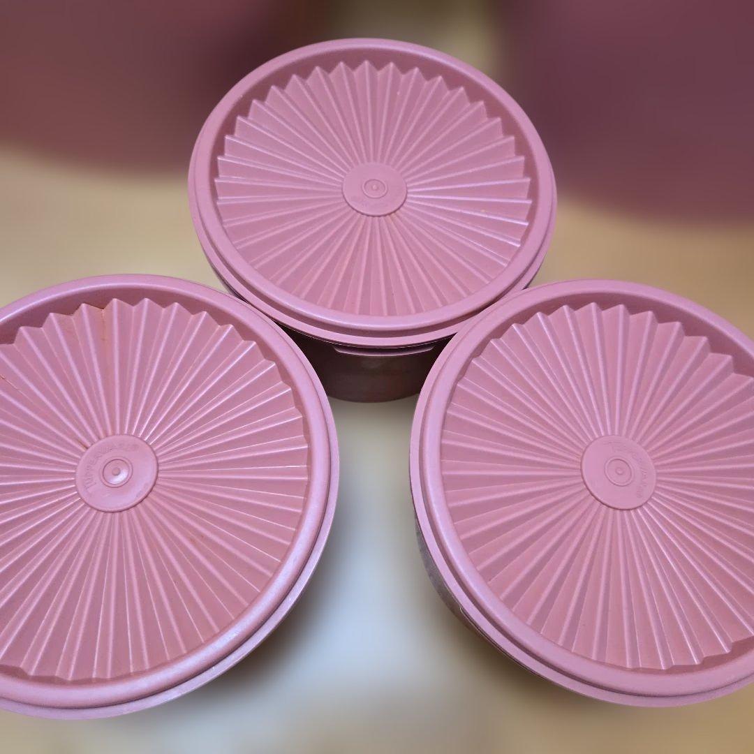 Tupperware くすみピンク 保存容器5セット