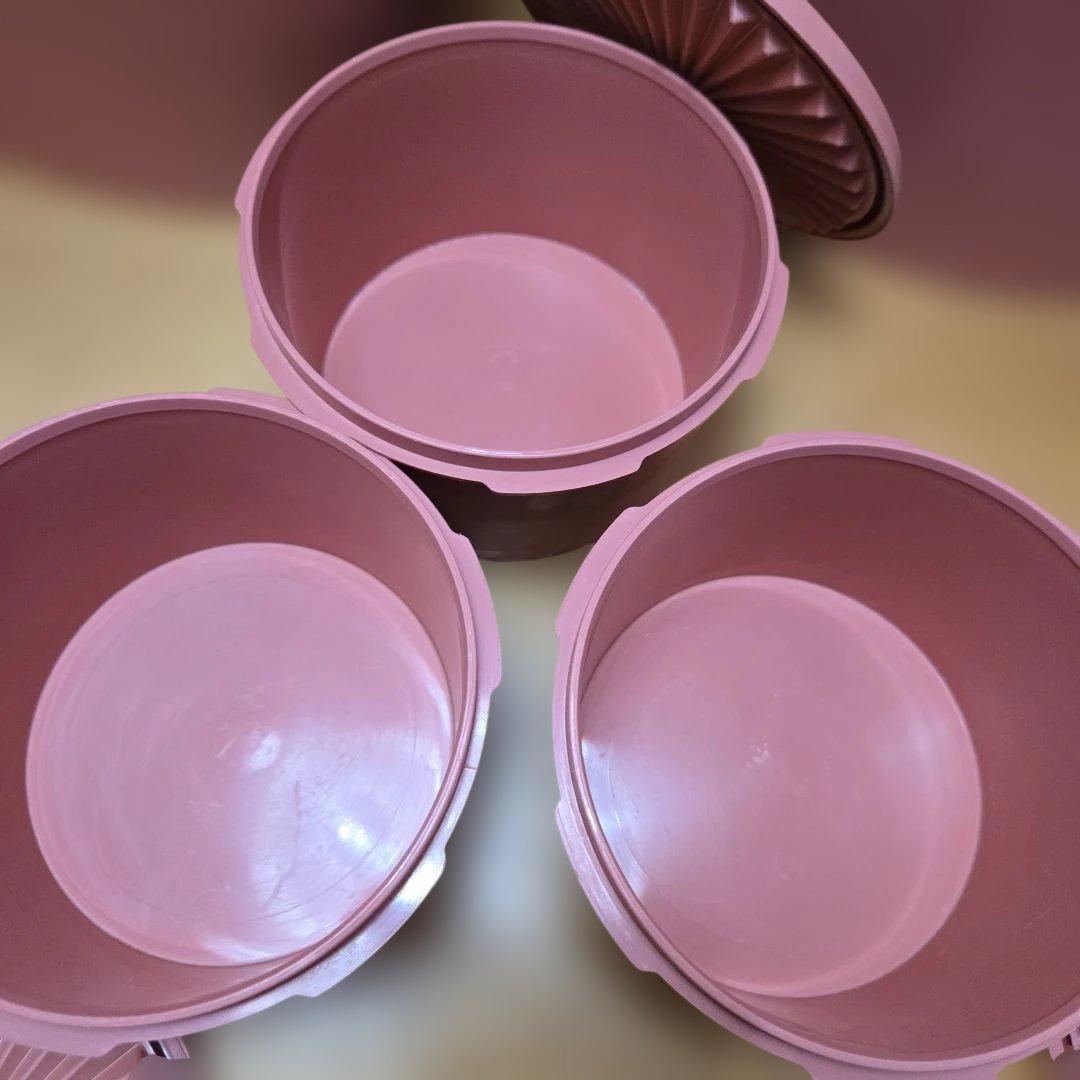 Tupperware くすみピンク 保存容器5セット