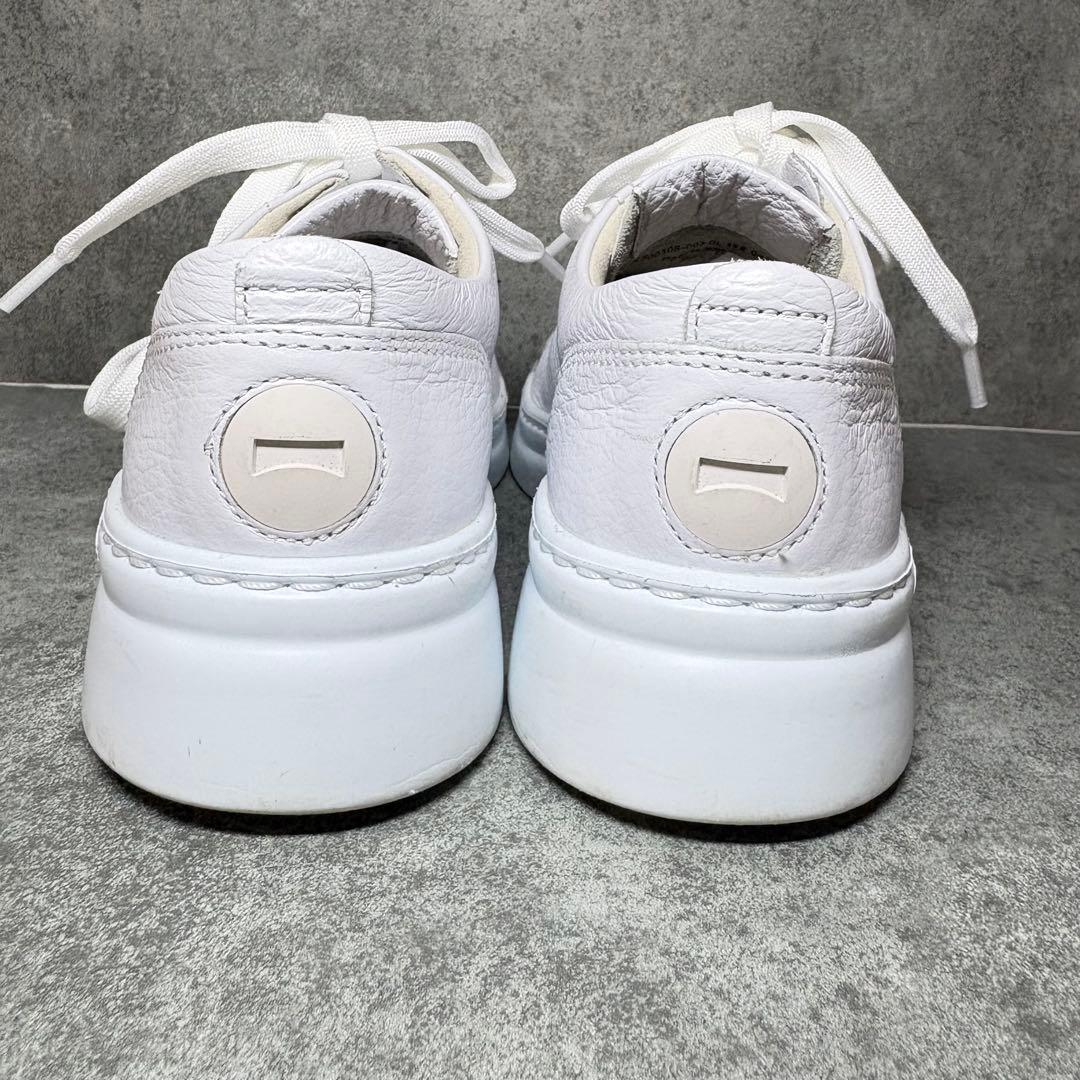 【極美品】CAMPER カンペール レザー スニーカー 白 ３5 シボ加工 厚底