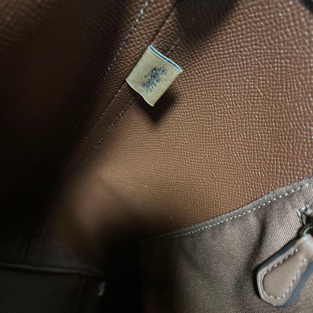 コーチ　シティラージバケットバッグ　シグネクチャーキャンパス