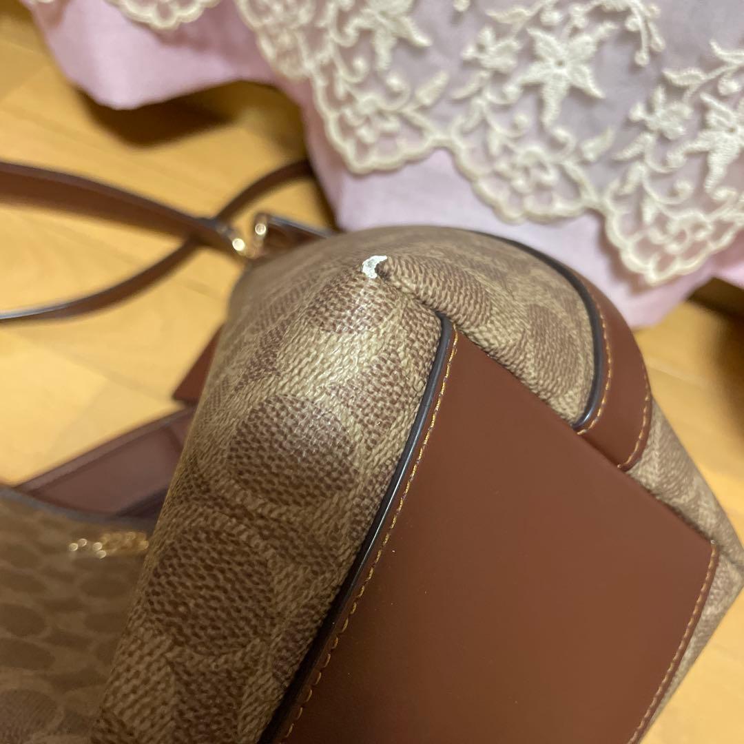 コーチ　シティラージバケットバッグ　シグネクチャーキャンパス