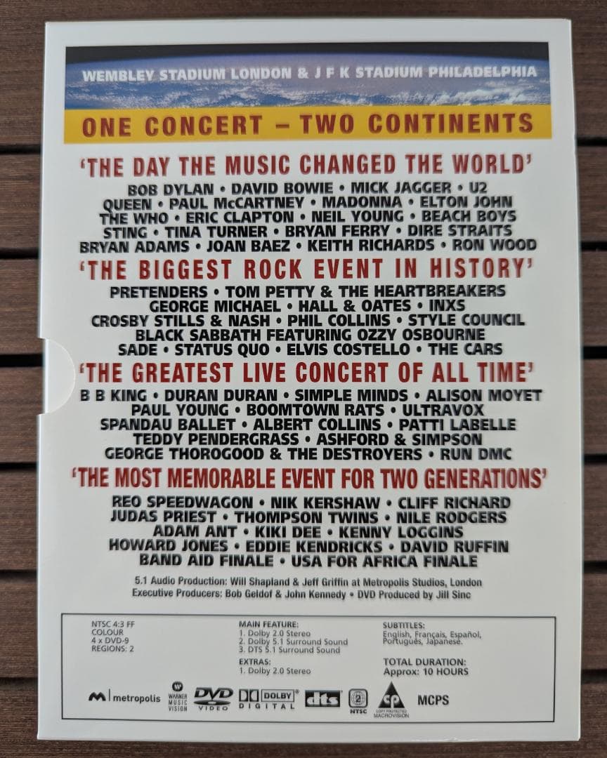 【ほぼ新品】LIVE AID ライヴ・エイド DVD4枚組 初回限定BOX